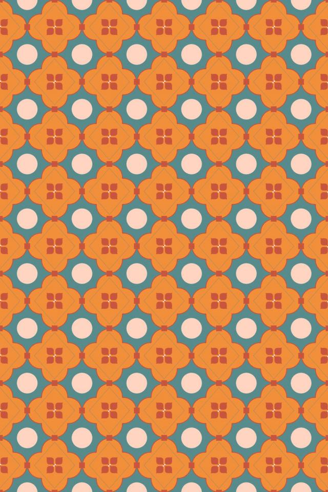 a coral-reef tile pattern repeating 6 across, edge to edge