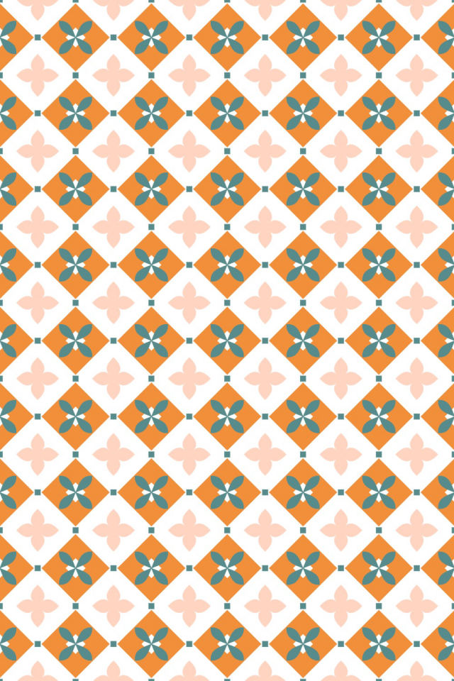 a coral-reef tile pattern repeating 6 across, edge to edge