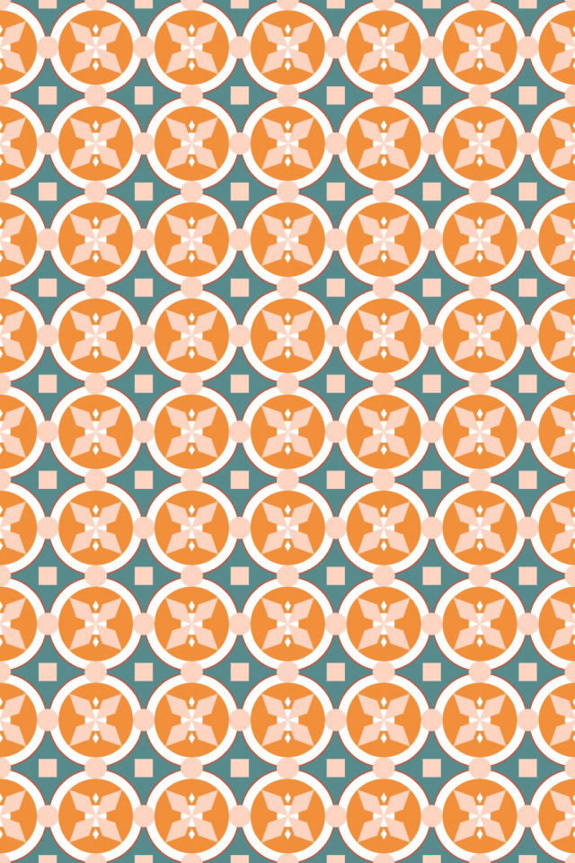 a coral-reef tile pattern repeating 6 across, edge to edge