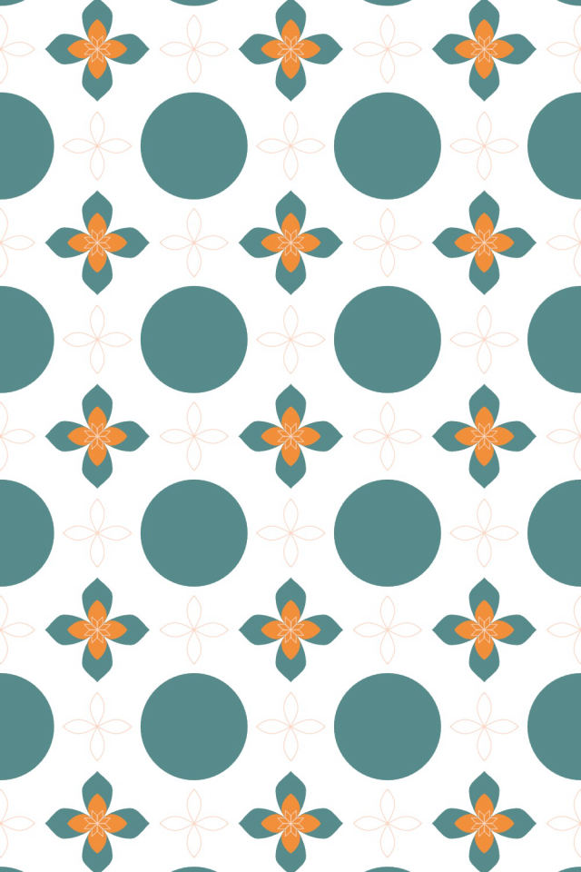 a coral-reef tile pattern repeating 3 across, edge to edge