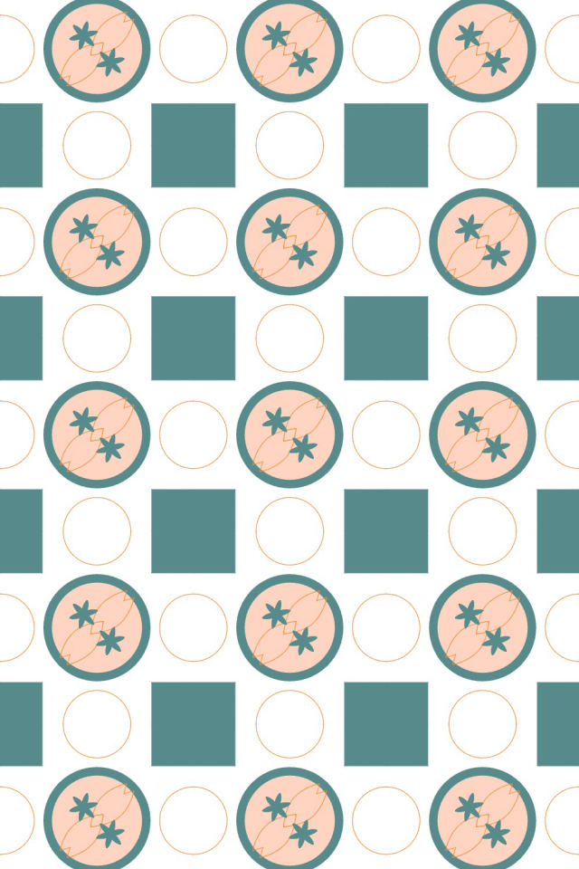 a coral-reef tile pattern repeating 3 across, edge to edge