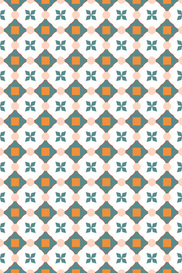 a coral-reef tile pattern repeating 6 across, edge to edge