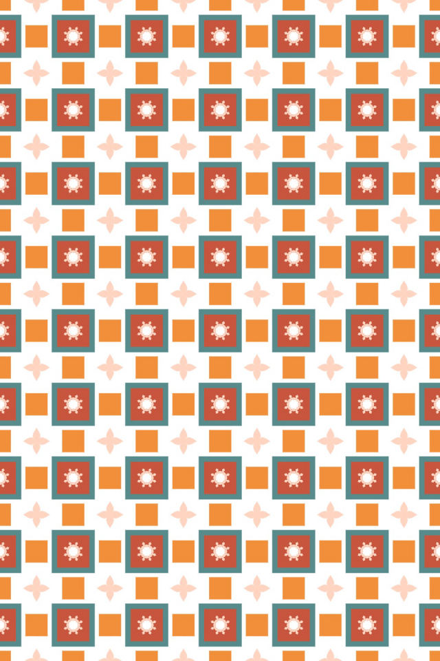 a coral-reef tile pattern repeating 6 across, edge to edge