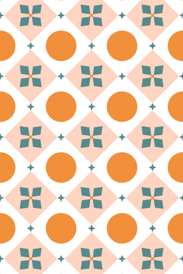 a coral-reef tile pattern repeating 3 across, edge to edge