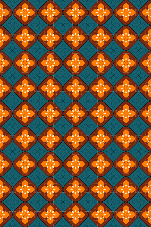 a fall-cozy tile pattern repeating 6 across, edge to edge