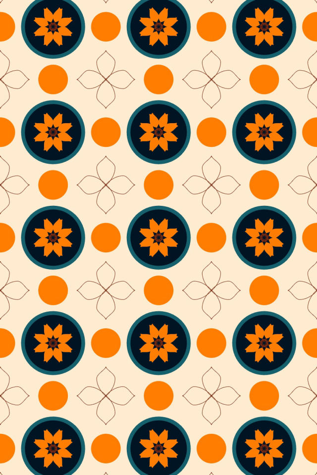 a fall-cozy tile pattern repeating 3 across, edge to edge