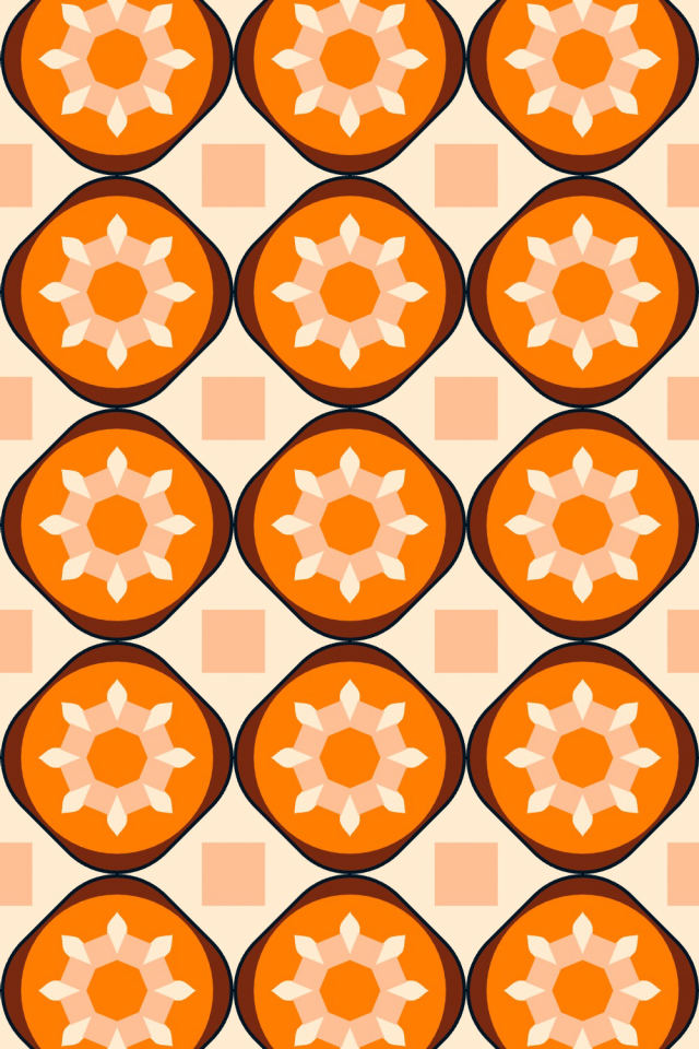 a fall-cozy tile pattern repeating 3 across, edge to edge