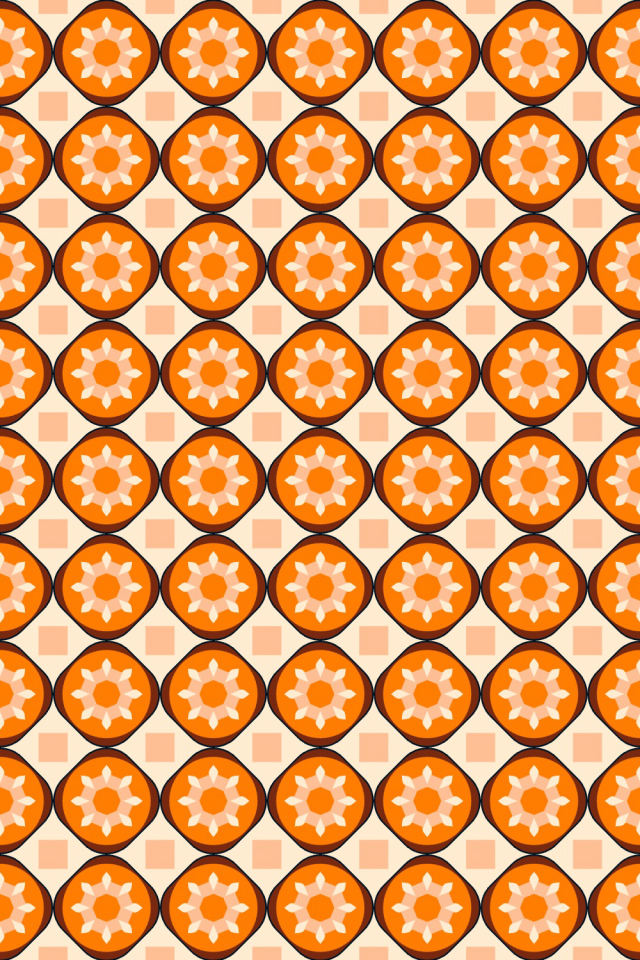a fall-cozy tile pattern repeating 6 across, edge to edge
