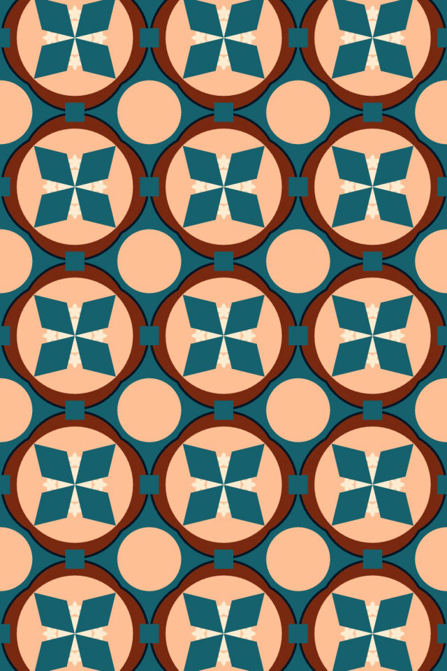 a fall-cozy tile pattern repeating 3 across, edge to edge
