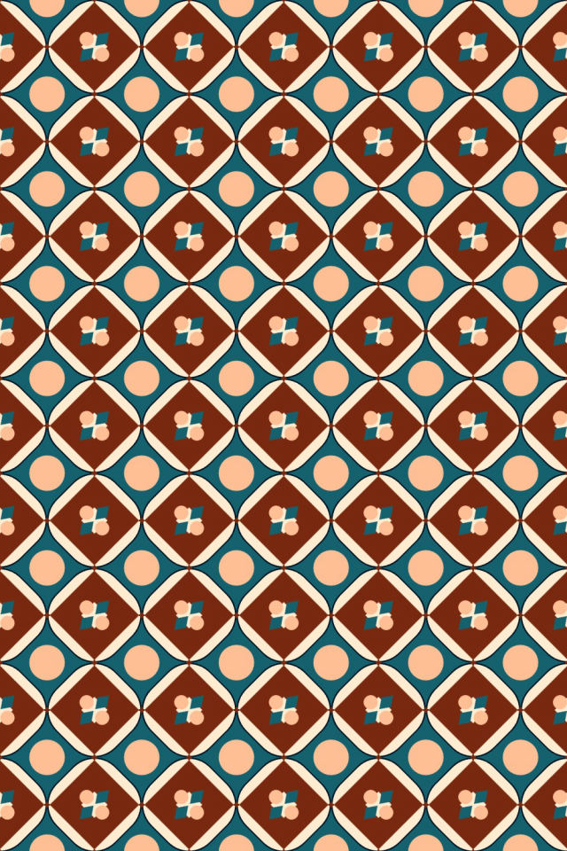 a fall-cozy tile pattern repeating 6 across, edge to edge