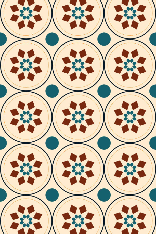 a fall-cozy tile pattern repeating 3 across, edge to edge