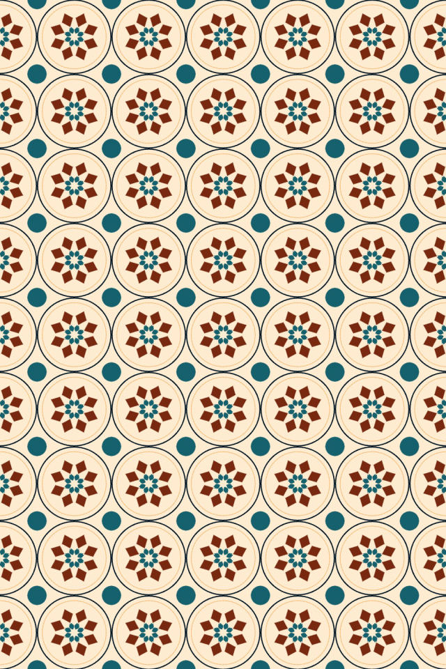 a fall-cozy tile pattern repeating 6 across, edge to edge