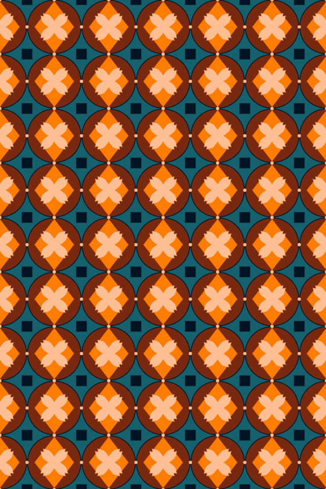 a fall-cozy tile pattern repeating 6 across, edge to edge