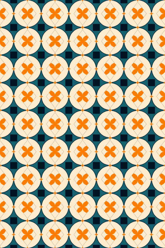 a fall-cozy tile pattern repeating 6 across, edge to edge