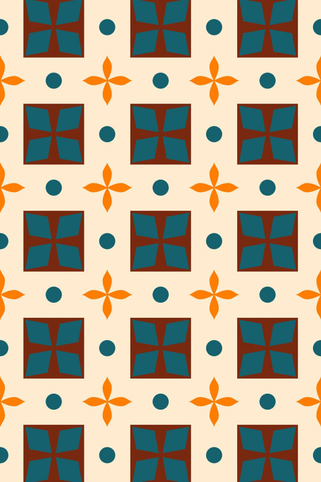 a fall-cozy tile pattern repeating 3 across, edge to edge