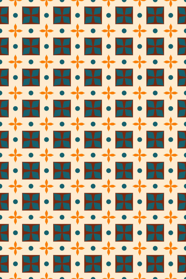 a fall-cozy tile pattern repeating 6 across, edge to edge
