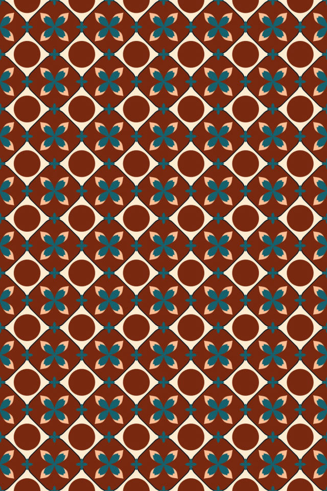 a fall-cozy tile pattern repeating 6 across, edge to edge