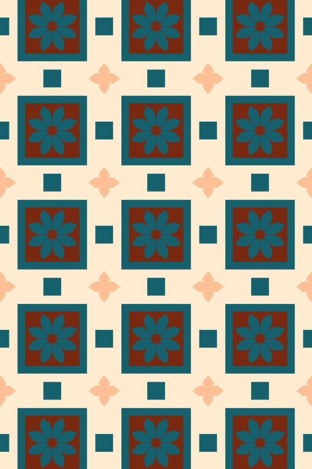 a fall-cozy tile pattern repeating 3 across, edge to edge