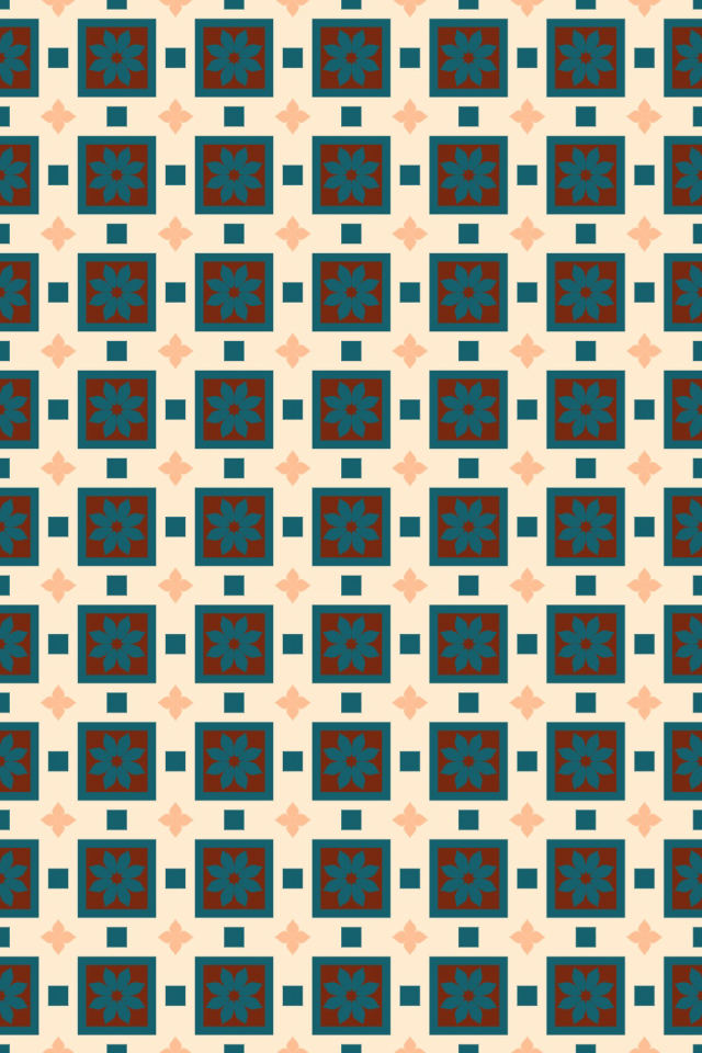 a fall-cozy tile pattern repeating 6 across, edge to edge