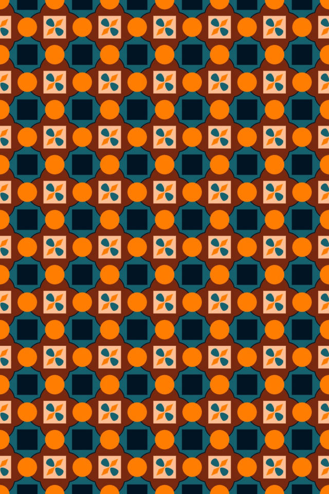 a fall-cozy tile pattern repeating 6 across, edge to edge
