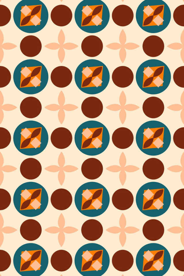 a fall-cozy tile pattern repeating 3 across, edge to edge