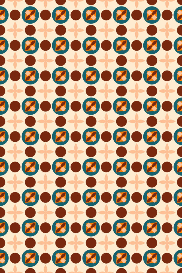 a fall-cozy tile pattern repeating 6 across, edge to edge