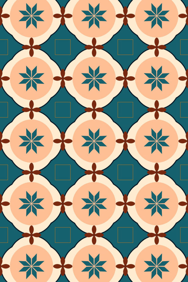 a fall-cozy tile pattern repeating 3 across, edge to edge