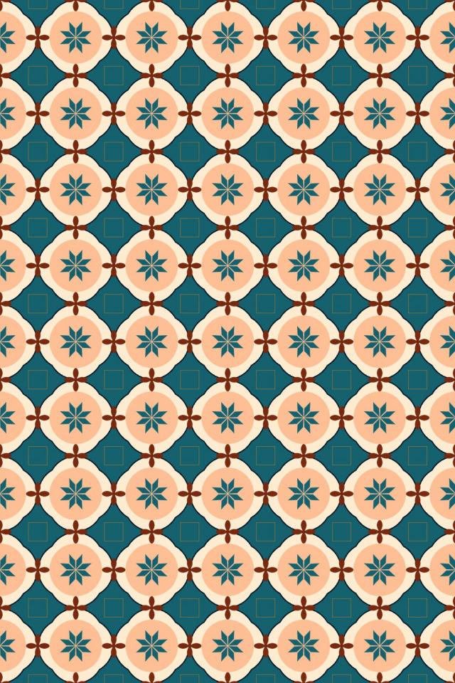 a fall-cozy tile pattern repeating 6 across, edge to edge