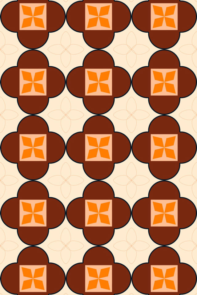 a fall-cozy tile pattern repeating 3 across, edge to edge