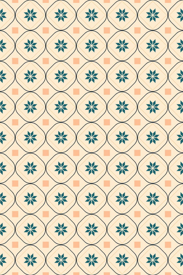 a fall-cozy tile pattern repeating 6 across, edge to edge