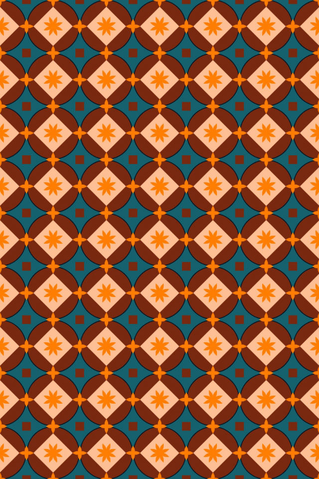 a fall-cozy tile pattern repeating 6 across, edge to edge