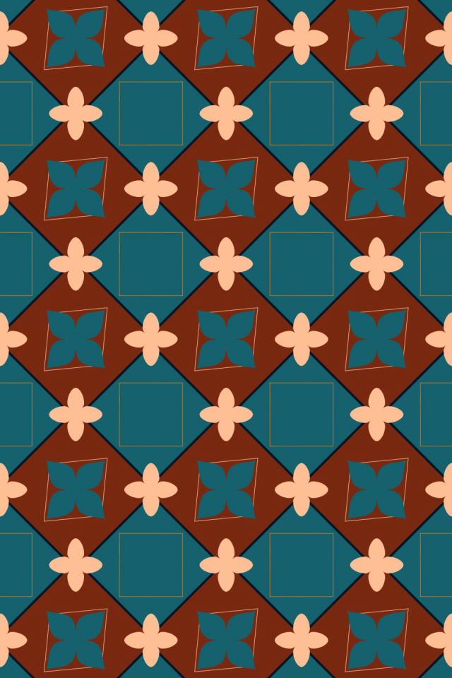 a fall-cozy tile pattern repeating 3 across, edge to edge
