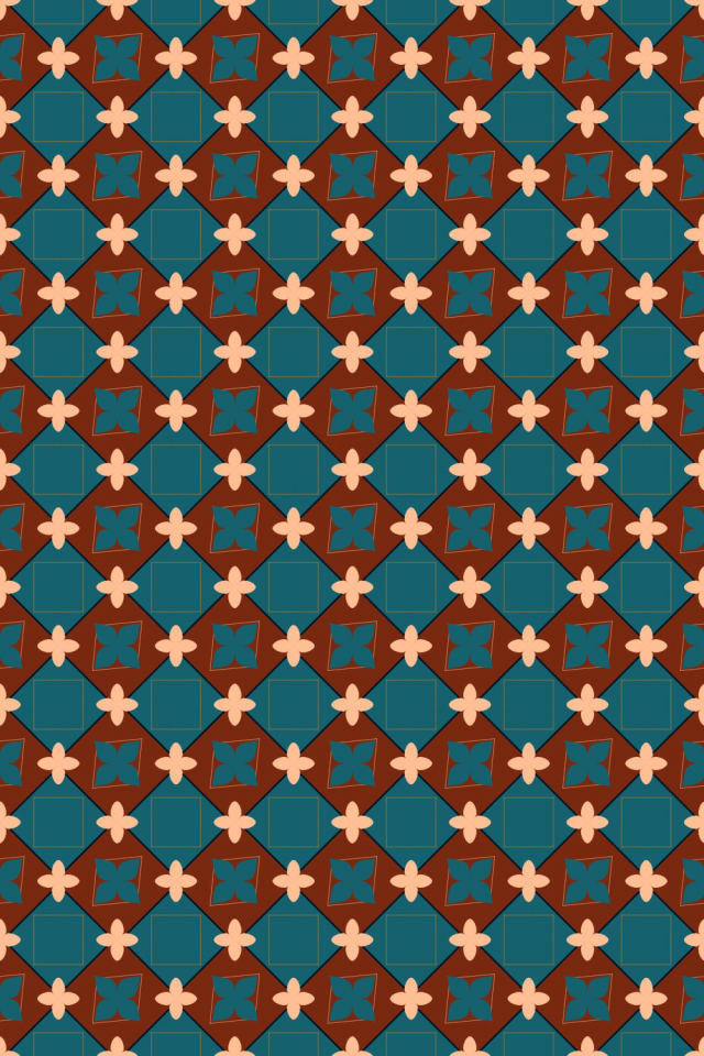 a fall-cozy tile pattern repeating 6 across, edge to edge